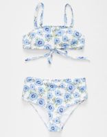 FULL TILT Floral Girls Bandeau Bikini Set