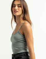 BOZZOLO Dark Scoop Neck Crop Cami