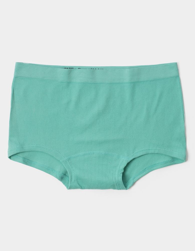 FULL TILT Seamless Rib Teal Green Boyshorts