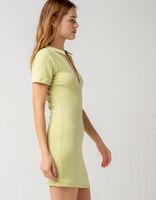 WEST OF MELROSE Keep It Short & Sweet Collared Rib Apple Dress