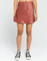 WEST OF MELROSE Smooth It Over Satin Mini Skirt