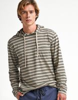 RSQ Striped Khaki Hooded T- Shirt