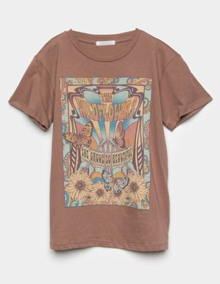 FULL TILT Wildflower Girls Boyfriend Tee