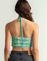 TIMING Paisley Combo Halter Top