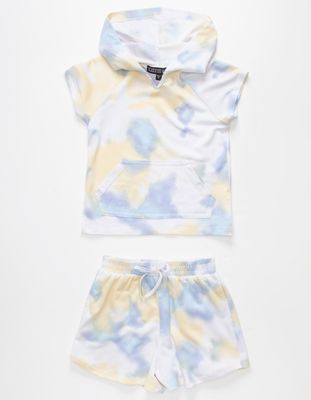 TRIXXI Tie Dye Girls Hoodie & Shorts Set