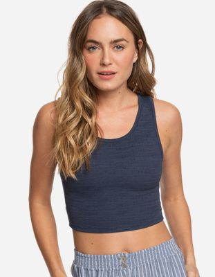 ROXY Good Keepsake Navy Crop Tank Top