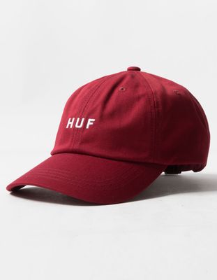 HUF Essentials OG Logo 6 Panel Strapback Hat
