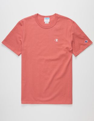 CHAMPION Small C Logo Embroidery Mauve T-Shirt