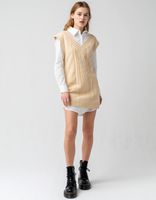WEST OF MELROSE Come On Over-Sized Cable Knit Vest Dress
