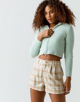 FULL TILT Plaid Pleat Shorts