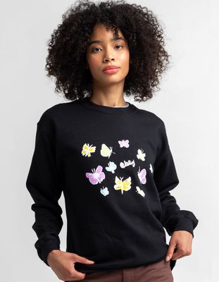 OBEY Sketched Butterfly Crew Sweatshirt