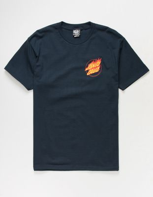 SANTA CRUZ Flaming Dot Navy T-Shirt