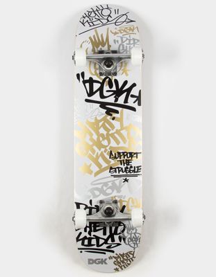 DGK Tag White 7.5" Complete Skateboard