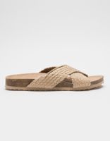 SODA Crisscross Raffia Slides