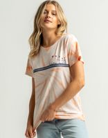 ROXY Palm Stripe Tie Dye Tee