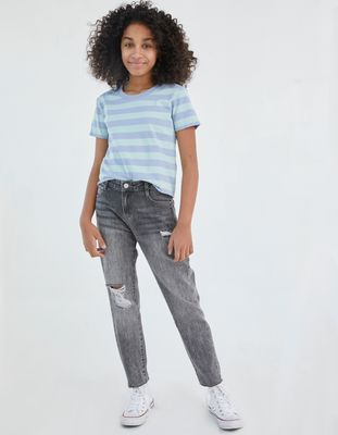 RSQ Girls High Rise Ripped Straight Leg Jeans