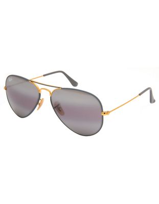 RAY-BAN Aviator Dark Blue & Blue Gradient Mirror Polarized Sunglasses