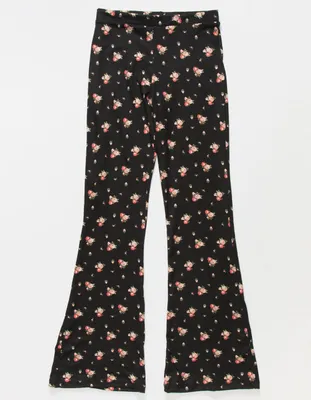 WHITE FAWN Floral Girls Flare Pants