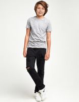 RSQ Boys Super Skinny Stretch Ripped Black Jeans