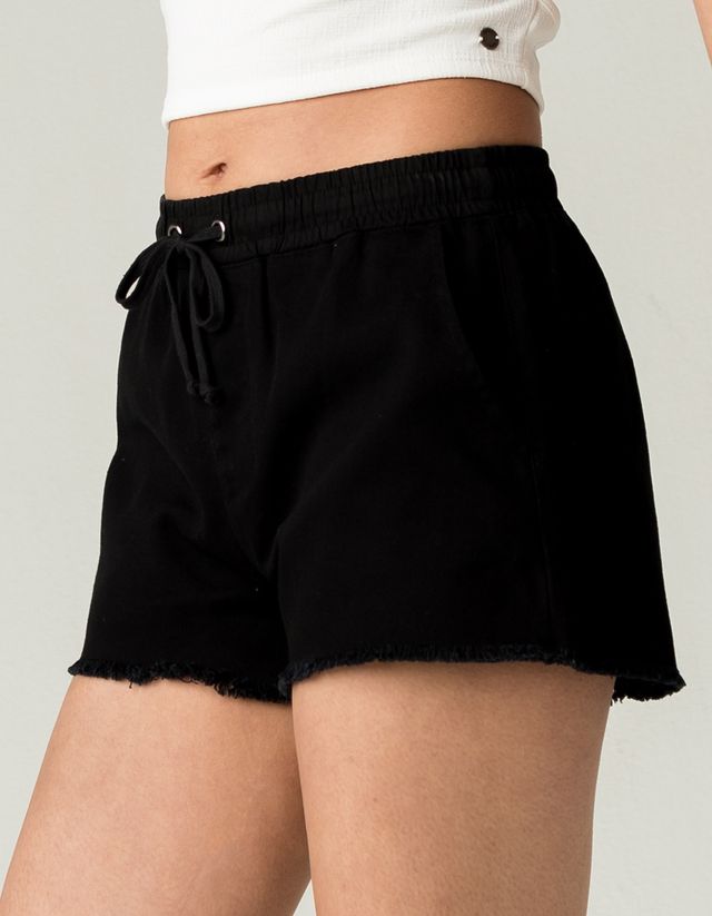 FULL TILT Twill Drawcord Black Shorts