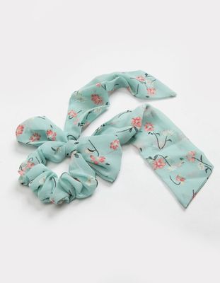 FULL TILT Floral Bow Tie Scrunchie