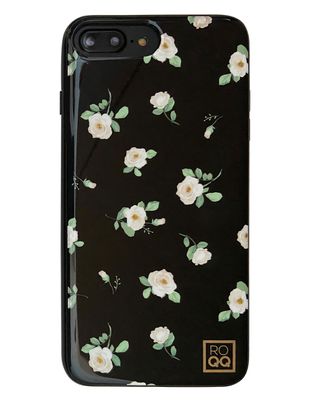 ROQQ Sparkle White Roses iPhone 6/6s/7/8 Case