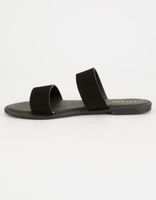 BAMBOO Double Strap Black Sandals