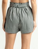 SKY AND SPARROW Gingham Black & White Shorts