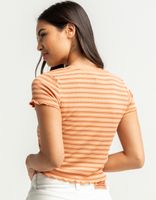 SKY AND SPARROW Stripe Crop Tee