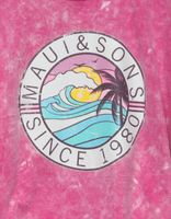 MAUI AND SONS Mineral Wash Boxy Girls Crop Tee