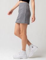 FULL TILT Plaid Front Slit Skirt