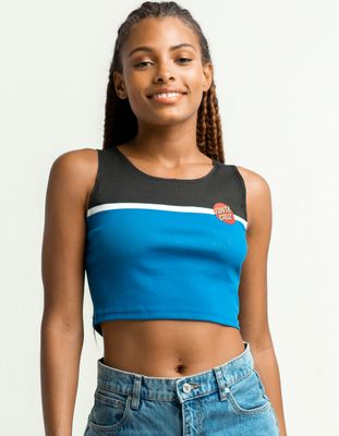 SANTA CRUZ Classic Dot Colorblock Crop Tank