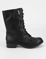 SODA Lace Up Black Combat Boots