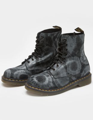 DR. MARTENS 1460 Pascal Tie Dye Printed Suede Leather Ankle Boots