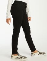 RSQ Mid Rise Skinny Exposed Button Ripped Girls Black Jeans