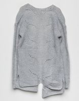 FULL CIRCLE TRENDS Pointelle Girls Heather Gray Cardigan