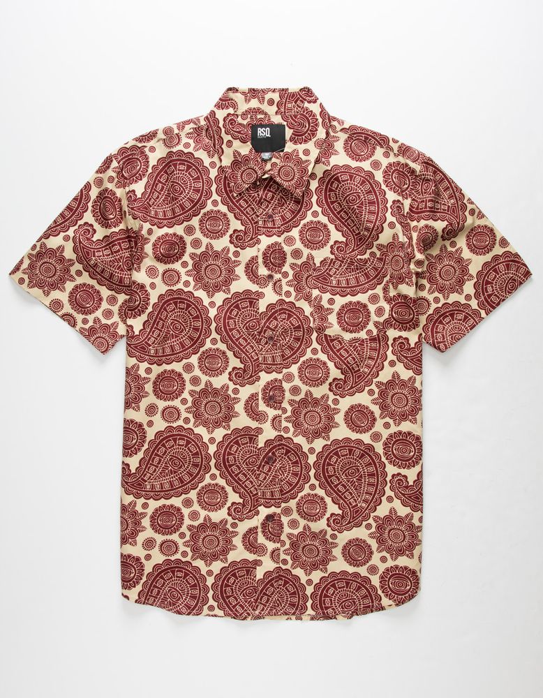 RSQ Paisley Button Up Shirt