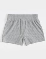 RSQ Rib Pull On Girls Heather Gray Shorts