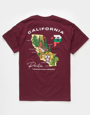 PRIMITIVE Golden State Burgundy T-Shirt