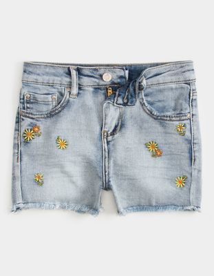 RSQ Floral Embroidery Girls Denim Shorts