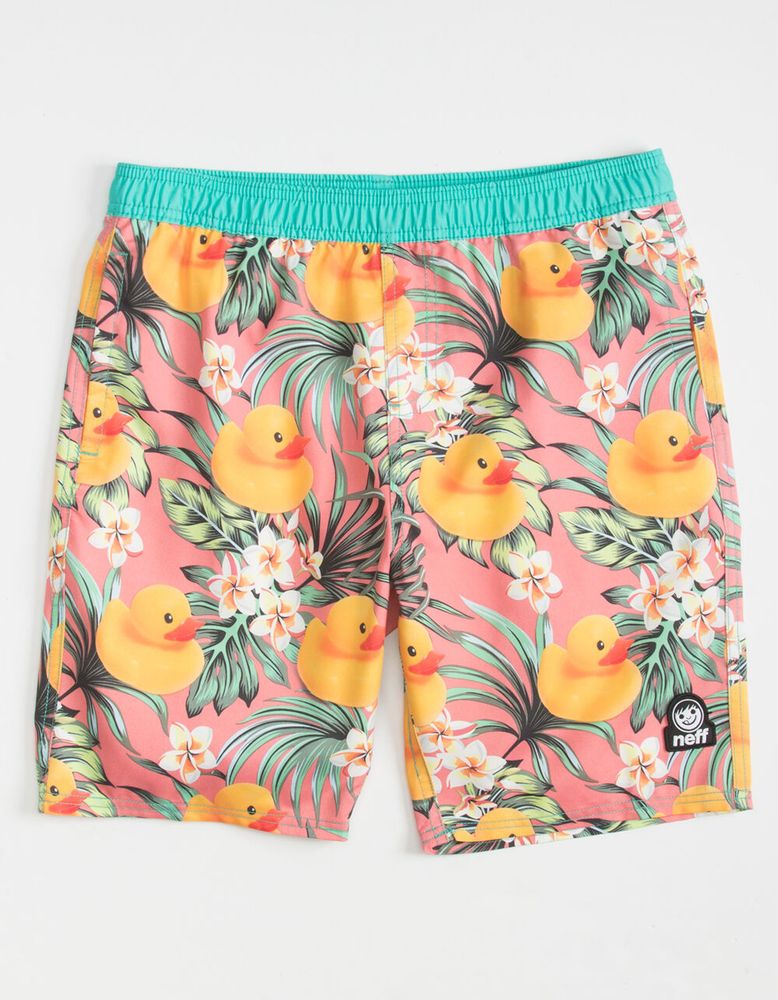 NEFF Flora Duck Hot Tub Boys Volley Shorts