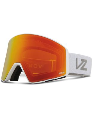 VON ZIPPER Capsule White Gloss Wavey & Wildlife Fire Chrome Snow Goggles