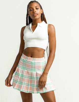 FULL TILT Plaid Pleated Skirt