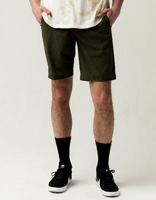 RSQ Mid Length Olive Hybrid Shorts