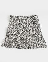 WHITE FAWN Girls Floral Knit Flounce Skirt