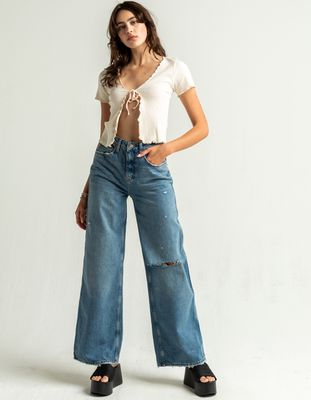 BDG Urban Outfitters Ripped Knee Puddle Jeans