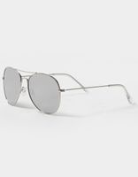 Silver Aviator Sunglasses