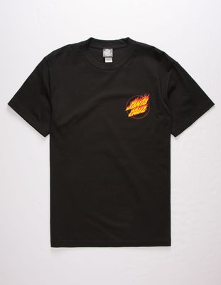 SANTA CRUZ Flaming Dot Black T-Shirt