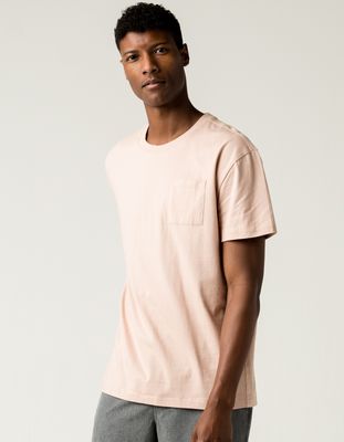 RSQ Oversized Solid Rose Pocket Tee