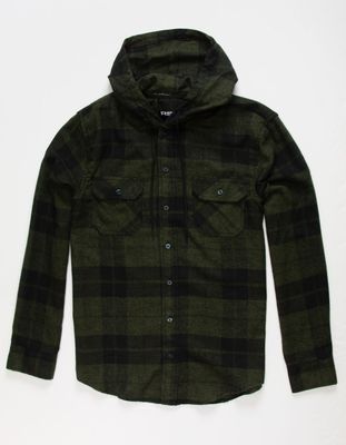 RSQ Plaid Hooded Flannel